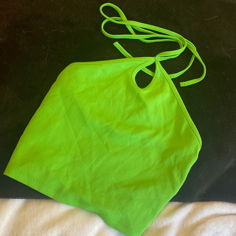 Zara Lime Green Halter top